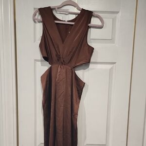 Express Chocolate Brown Midi Dress